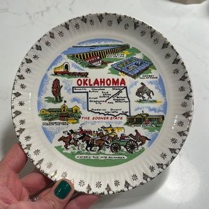 Vintage Oklahoma Souvenir Plate